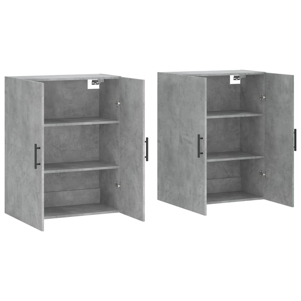 Armoires murales 2 pcs gris béton 69,5x34x90 cm - XIOS