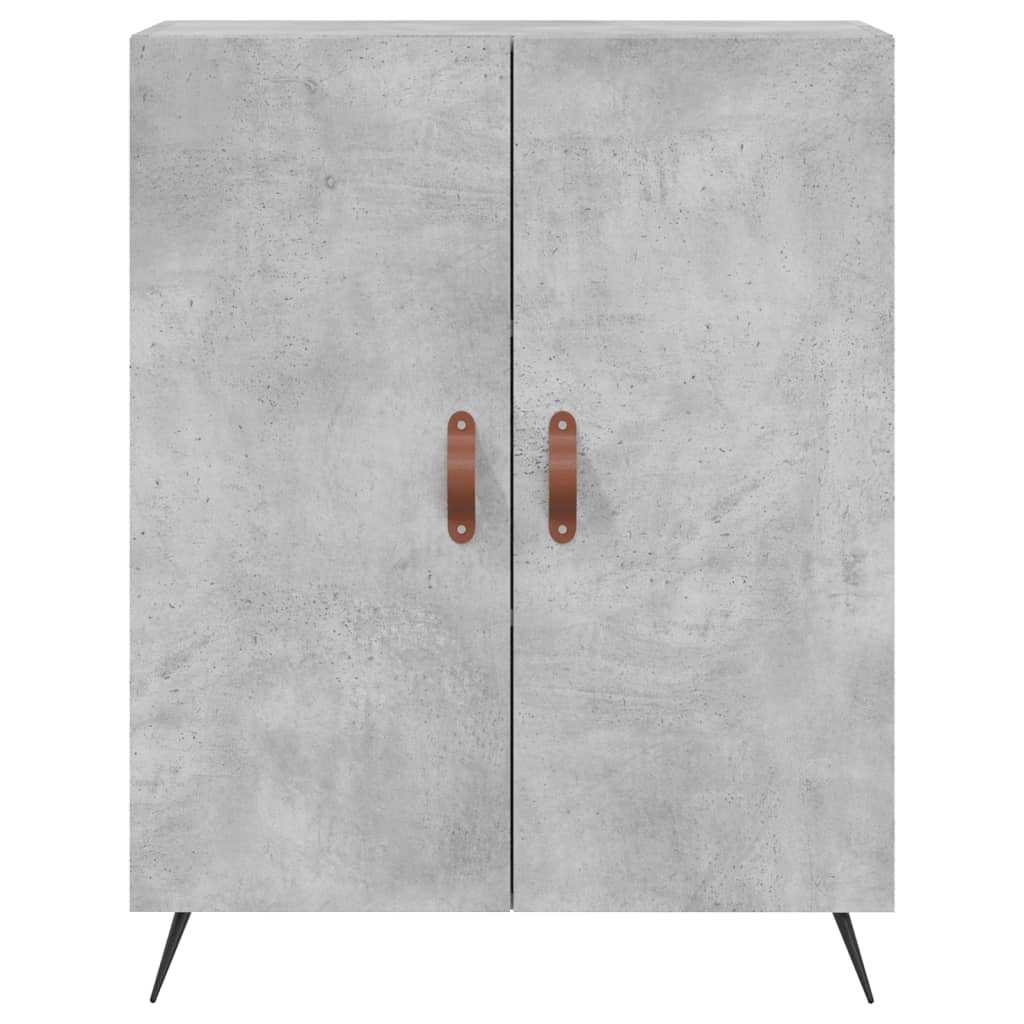 Buffet haut Gris béton 69,5x34x180 cm Bois d'ingénierie - XIOS
