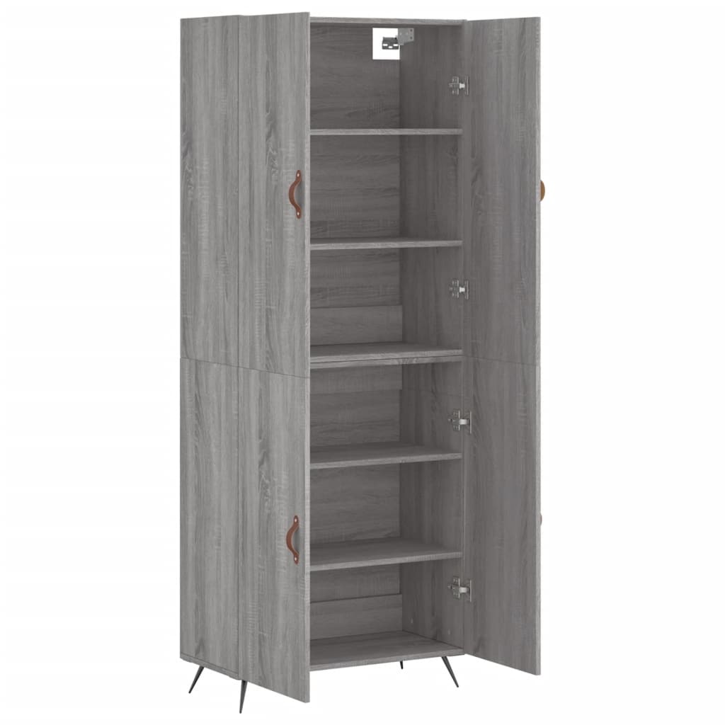 Buffet haut Sonoma gris 69,5x34x180 cm Bois d'ingénierie - XIOS