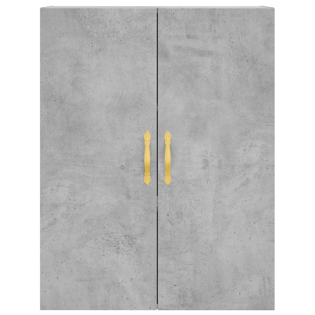 Buffet haut Gris béton 69,5x34x180 cm Bois d'ingénierie - XIOS