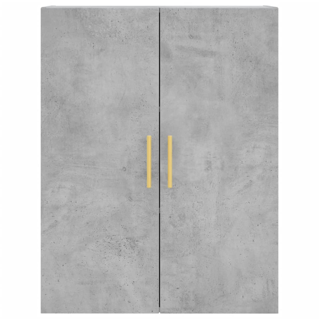 Buffet haut Gris béton 69,5x34x180 cm Bois d'ingénierie - XIOS