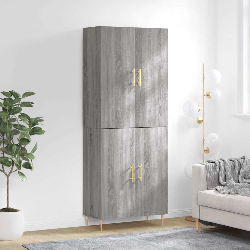 Buffet haut Sonoma gris 69,5x34x180 cm Bois d'ingénierie - XIOS