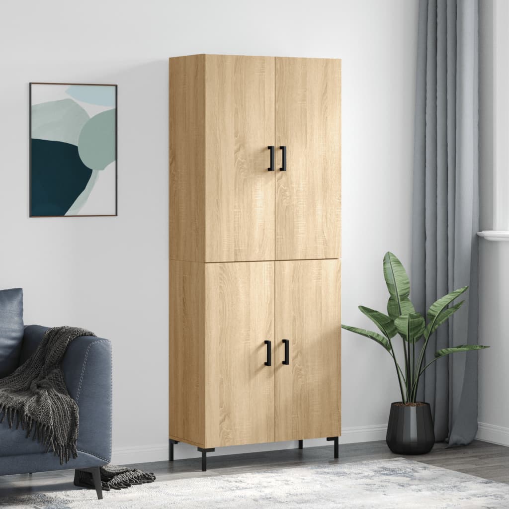 Buffet haut Chêne sonoma 69,5x34x180 cm Bois d'ingénierie - XIOS