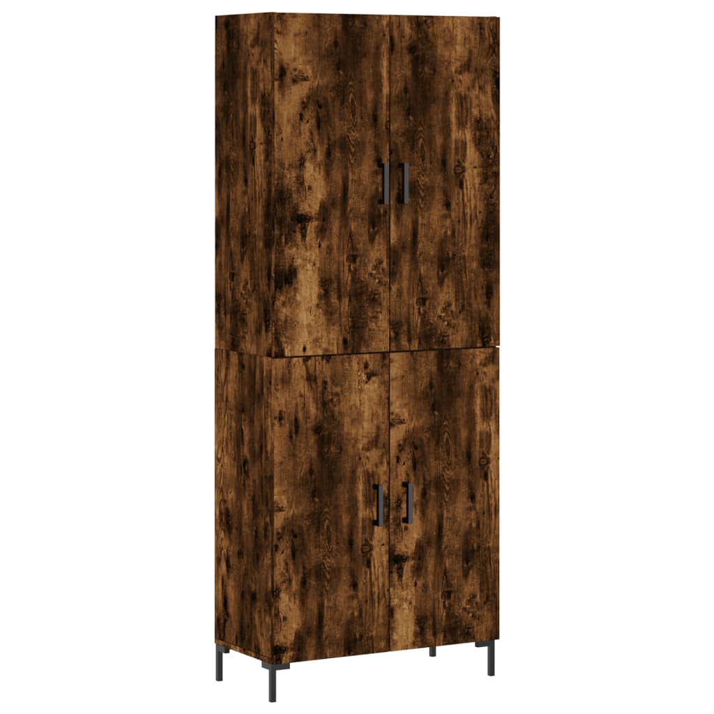 Buffet haut Chêne fumé 69,5x34x180 cm Bois d'ingénierie - XIOS