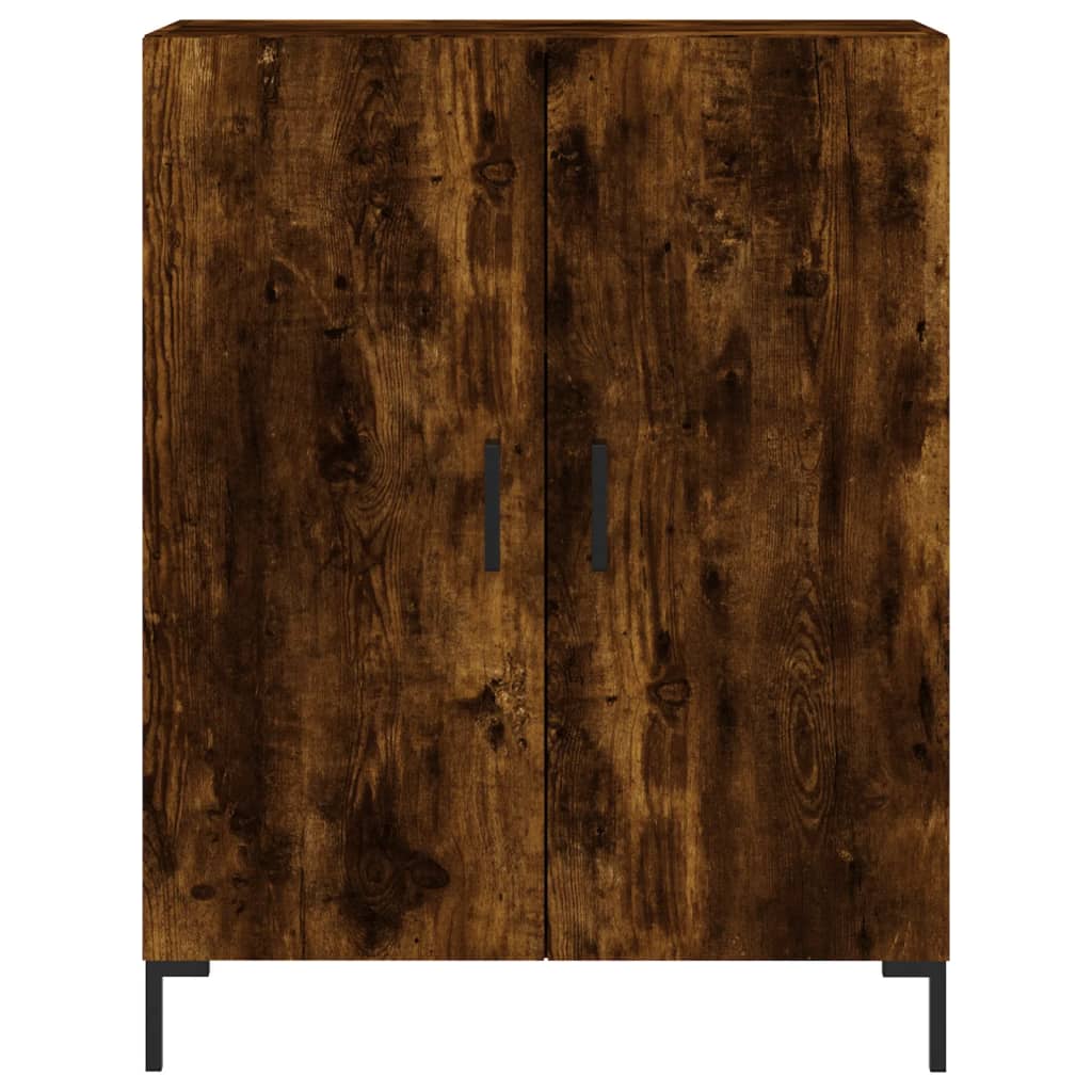 Buffet haut Chêne fumé 69,5x34x180 cm Bois d'ingénierie - XIOS