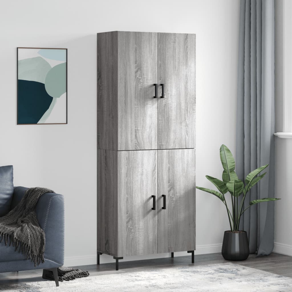 Buffet haut Sonoma gris 69,5x34x180 cm Bois d'ingénierie - XIOS