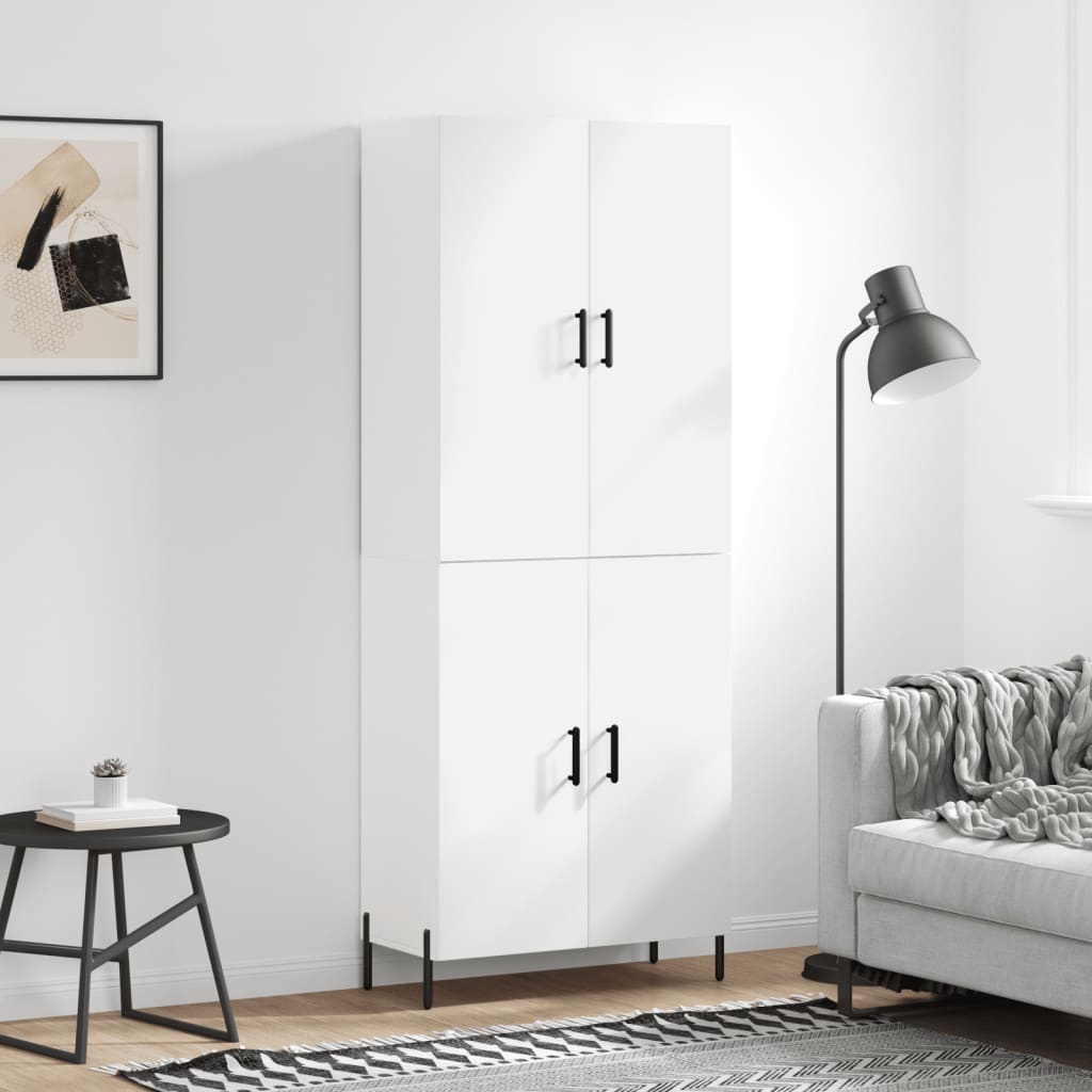 Buffet haut Blanc 69,5x34x180 cm Bois d'ingénierie - XIOS