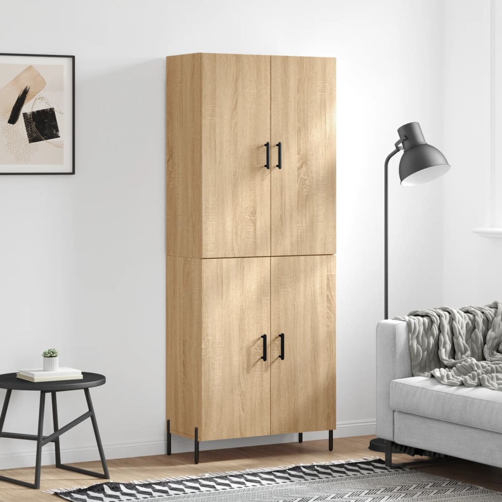 Buffet haut Chêne sonoma 69,5x34x180 cm Bois d'ingénierie - XIOS
