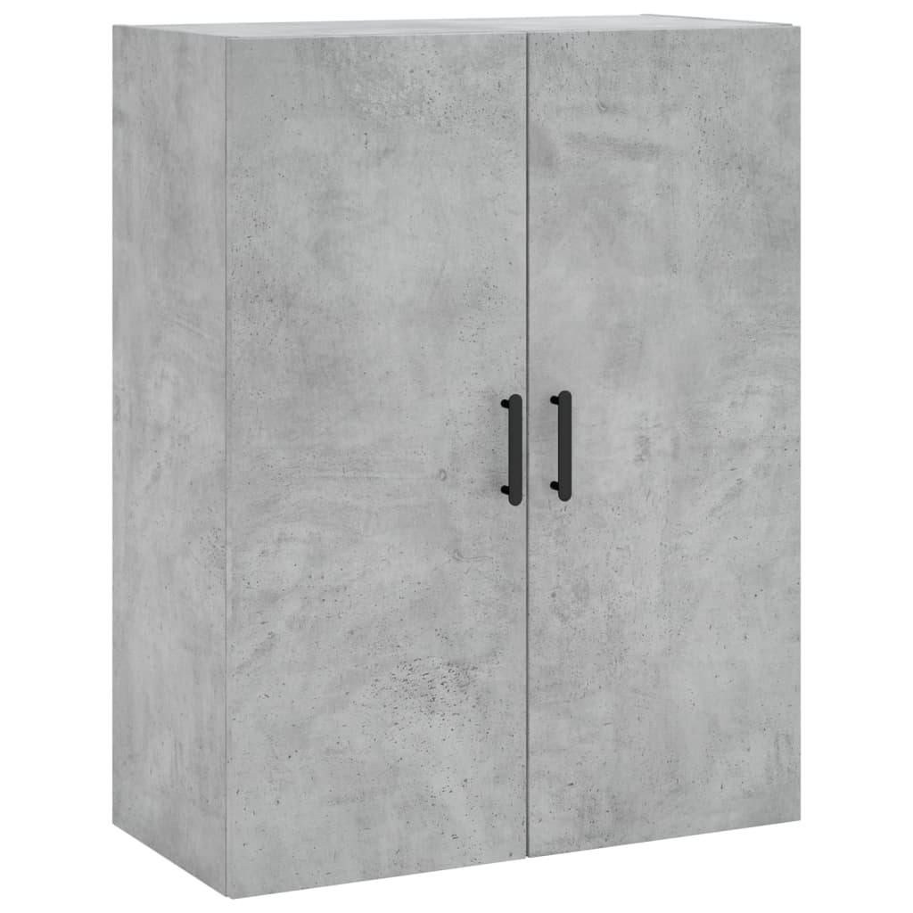 Buffet haut Gris béton 69,5x34x180 cm Bois d'ingénierie - XIOS