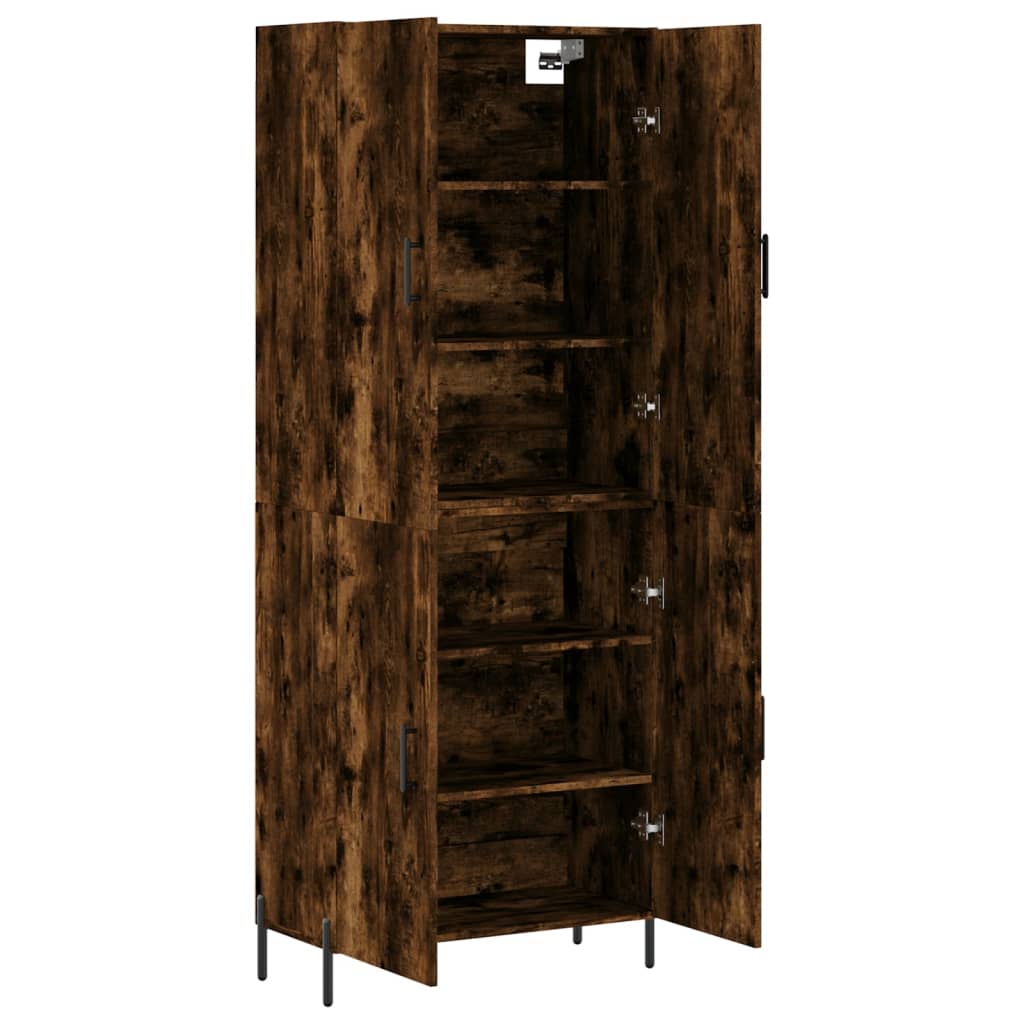 Buffet haut Chêne fumé 69,5x34x180 cm Bois d'ingénierie - XIOS
