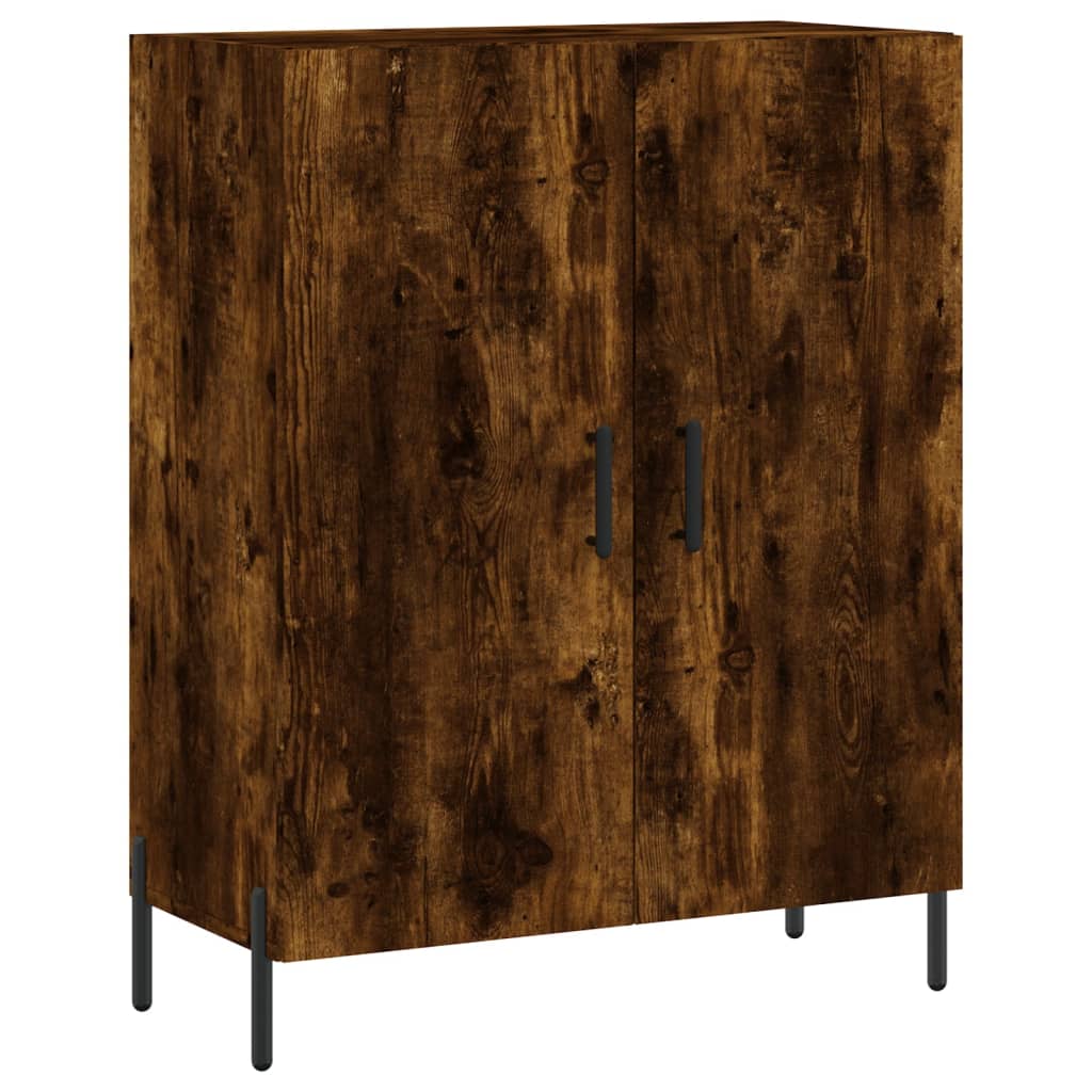 Buffet haut Chêne fumé 69,5x34x180 cm Bois d'ingénierie - XIOS