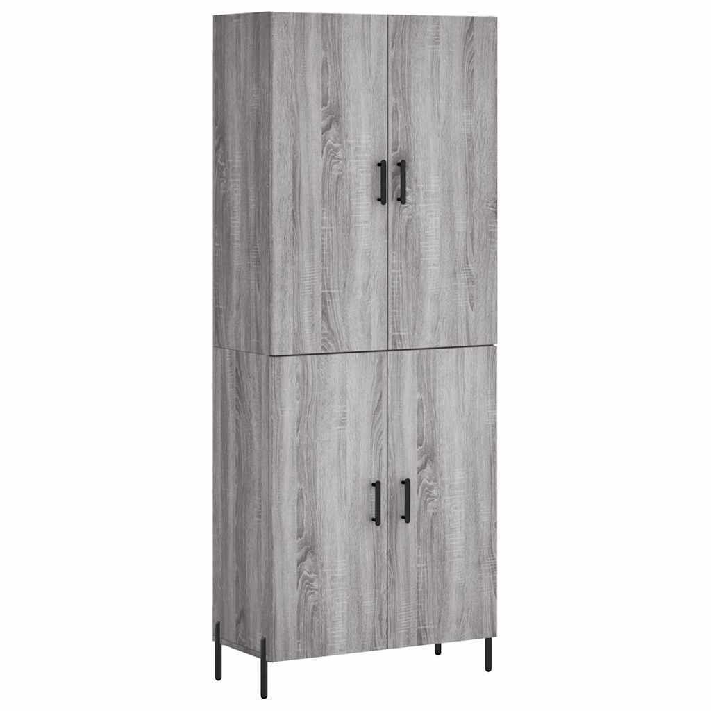 Buffet haut Sonoma gris 69,5x34x180 cm Bois d'ingénierie - XIOS