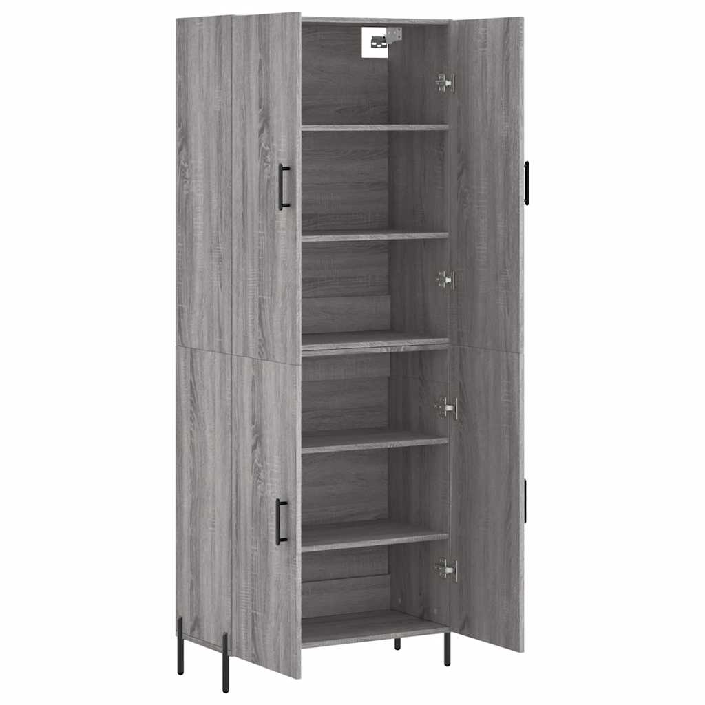 Buffet haut Sonoma gris 69,5x34x180 cm Bois d'ingénierie - XIOS