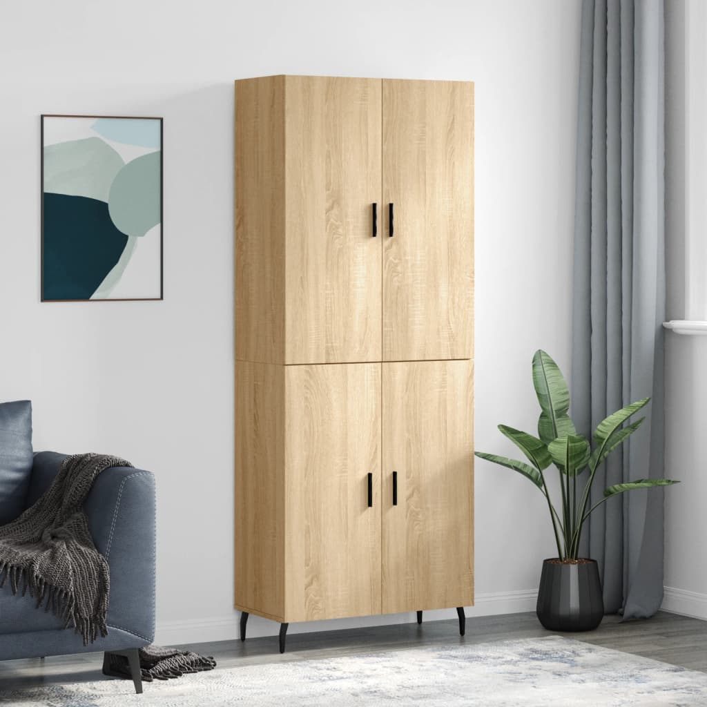 Buffet haut Chêne sonoma 69,5x34x180 cm Bois d'ingénierie - XIOS