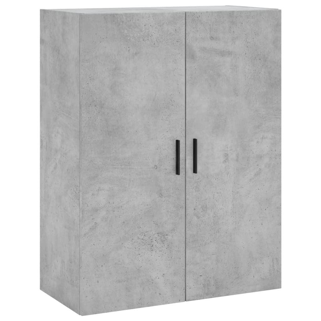 Buffet haut Gris béton 69,5x34x180 cm Bois d'ingénierie - XIOS