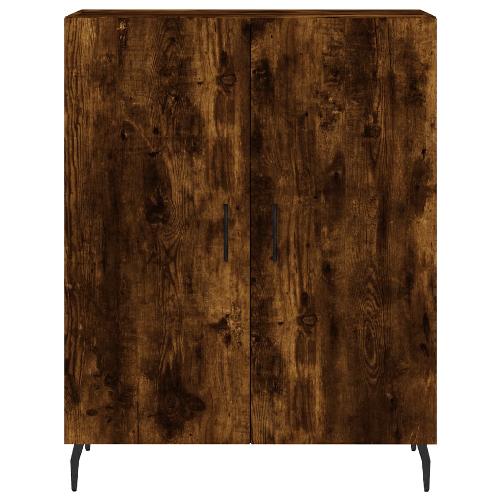 Buffet haut Chêne fumé 69,5x34x180 cm Bois d'ingénierie - XIOS