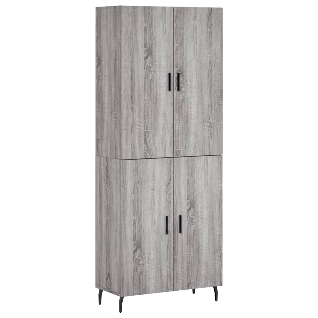 Buffet haut Sonoma gris 69,5x34x180 cm Bois d'ingénierie - XIOS