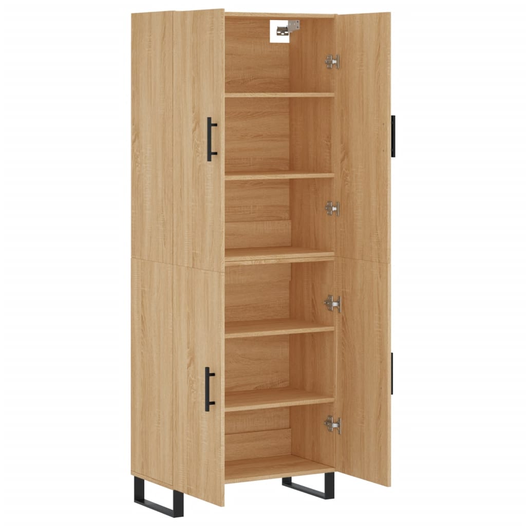 Buffet haut Chêne sonoma 69,5x34x180 cm Bois d'ingénierie - XIOS