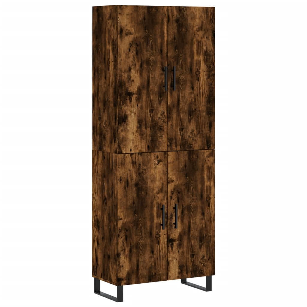 Buffet haut Chêne fumé 69,5x34x180 cm Bois d'ingénierie - XIOS