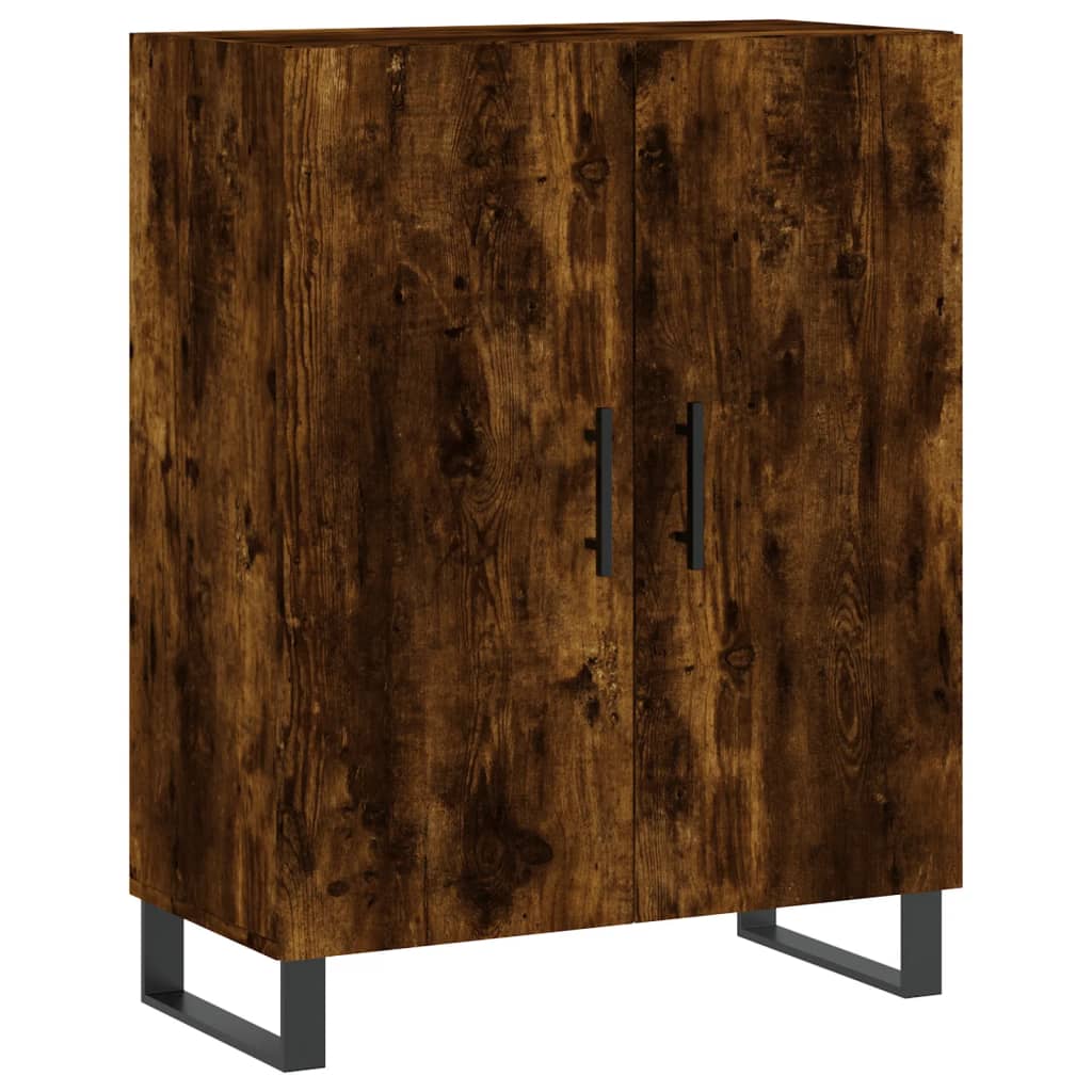 Buffet haut Chêne fumé 69,5x34x180 cm Bois d'ingénierie - XIOS