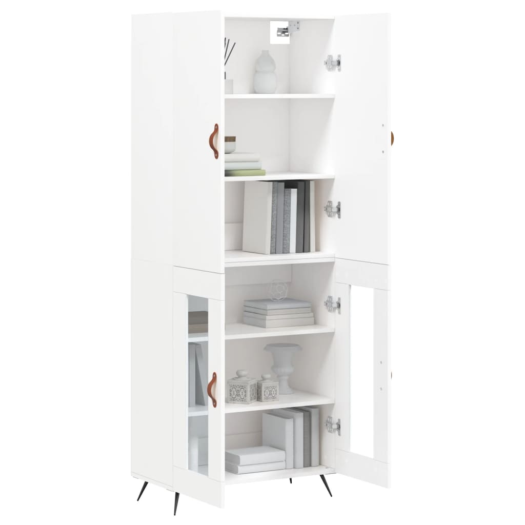 Buffet haut Blanc 69,5x34x180 cm Bois d'ingénierie - XIOS