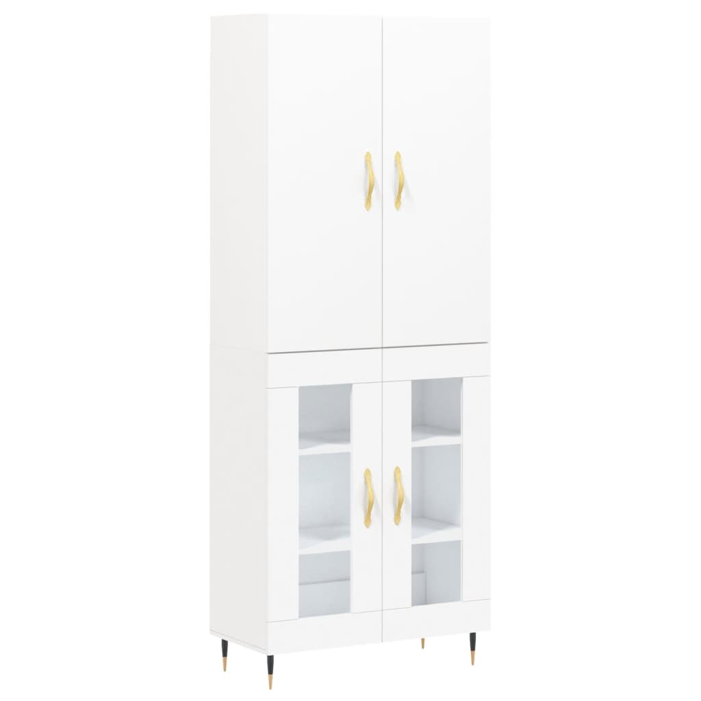 Buffet haut Blanc 69,5x34x180 cm Bois d'ingénierie - XIOS