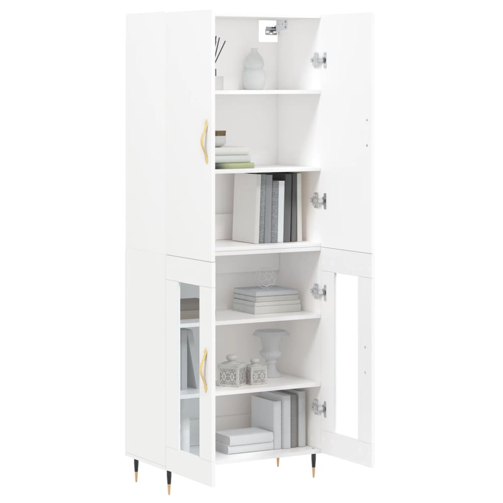 Buffet haut Blanc 69,5x34x180 cm Bois d'ingénierie - XIOS