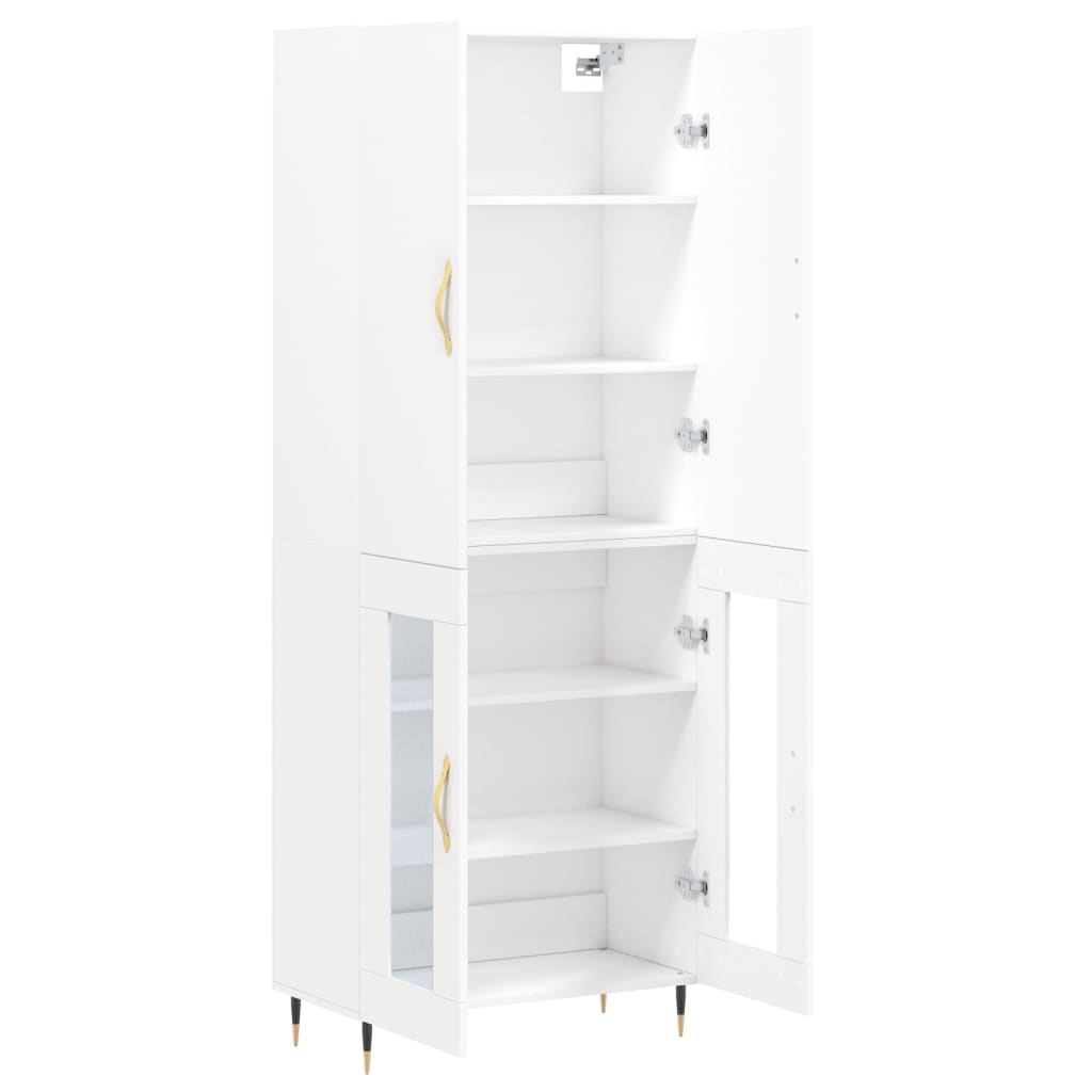 Buffet haut Blanc 69,5x34x180 cm Bois d'ingénierie - XIOS