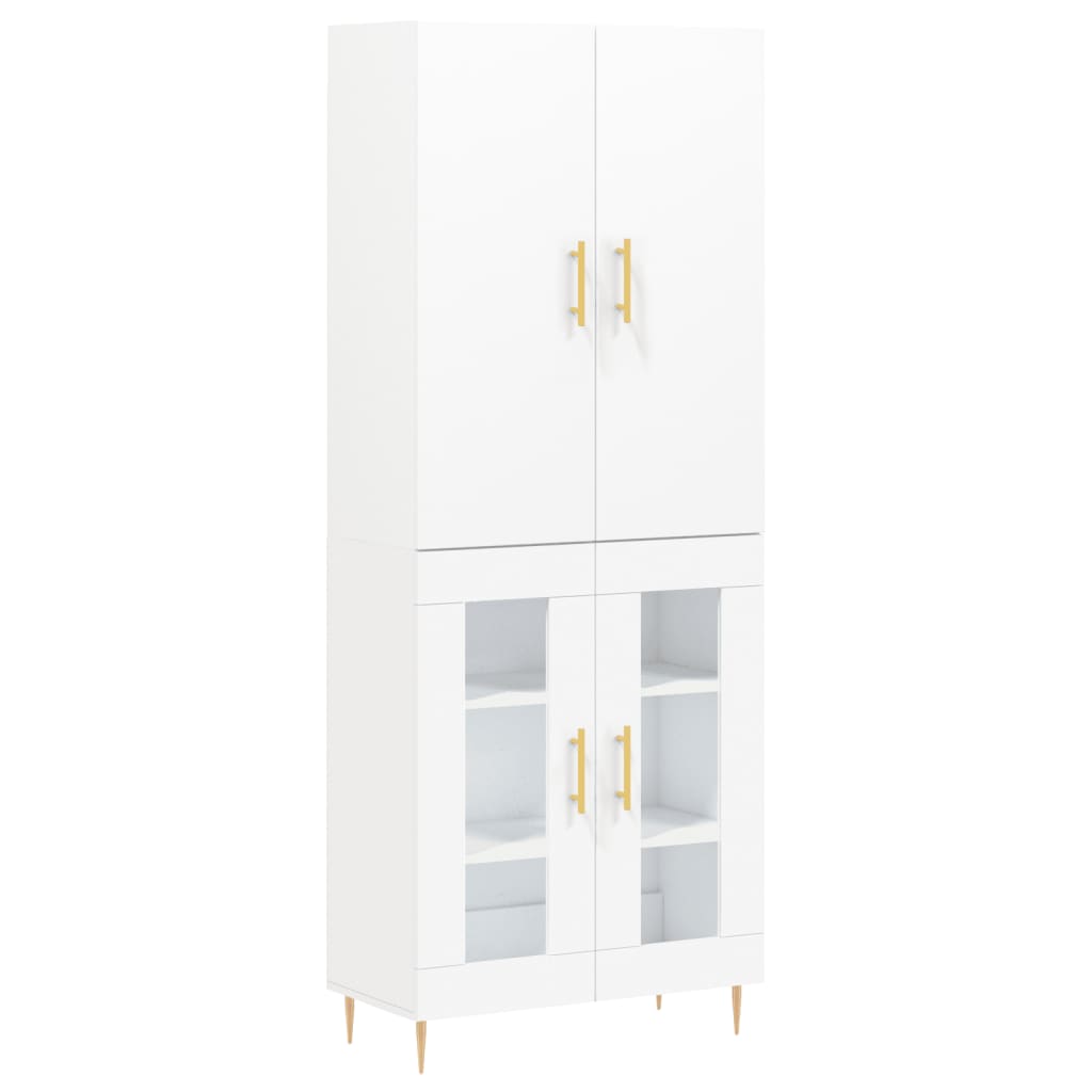 Buffet haut Blanc 69,5x34x180 cm Bois d'ingénierie - XIOS