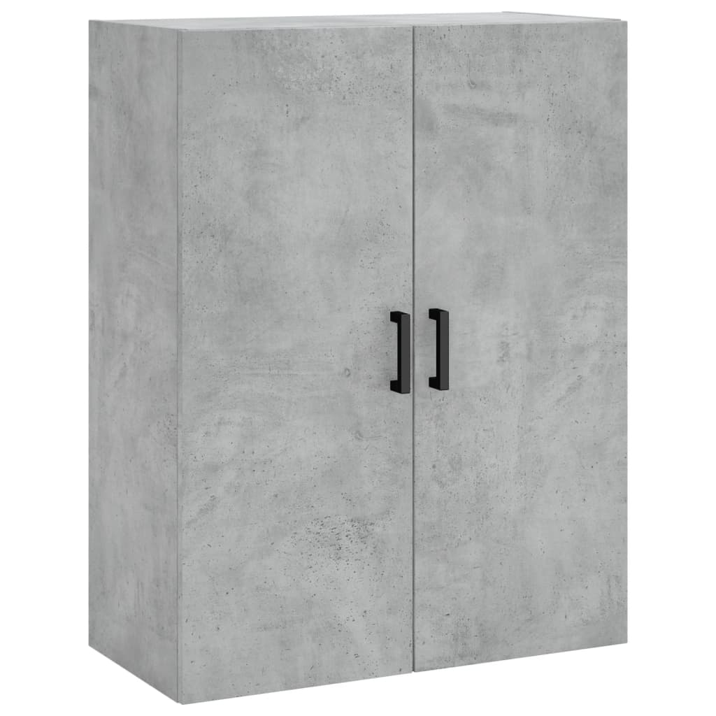 Buffet haut Gris béton 69,5x34x180 cm Bois d'ingénierie - XIOS