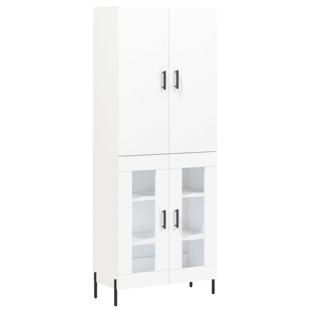 Buffet haut Blanc 69,5x34x180 cm Bois d'ingénierie - XIOS