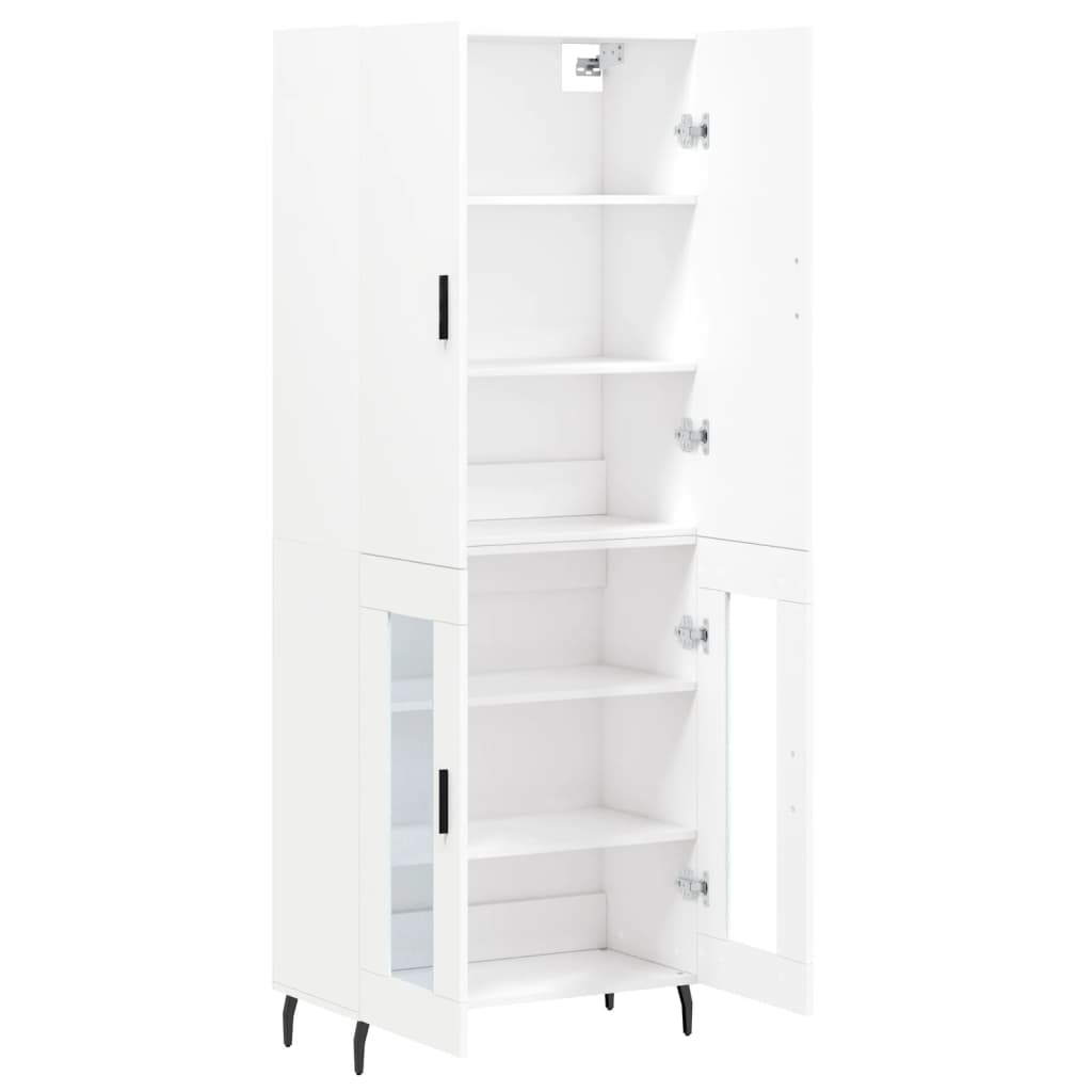 Buffet haut Blanc 69,5x34x180 cm Bois d'ingénierie - XIOS