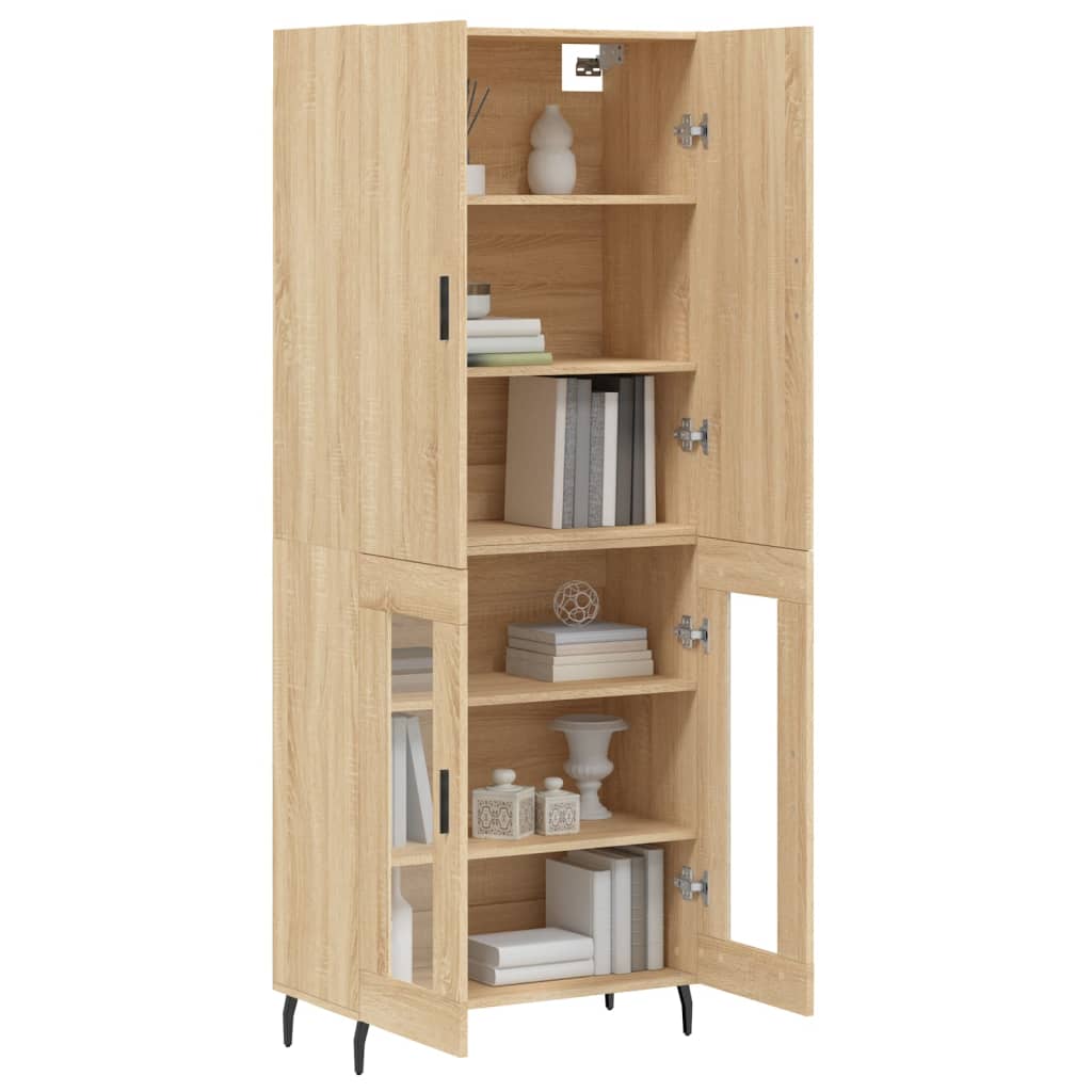 Buffet haut Chêne sonoma 69,5x34x180 cm Bois d'ingénierie - XIOS