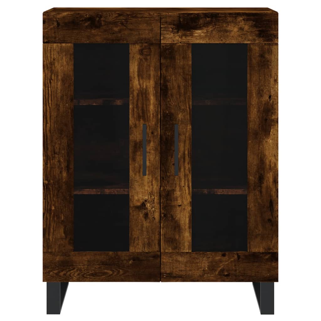 Buffet haut Chêne fumé 69,5x34x180 cm Bois d'ingénierie - XIOS