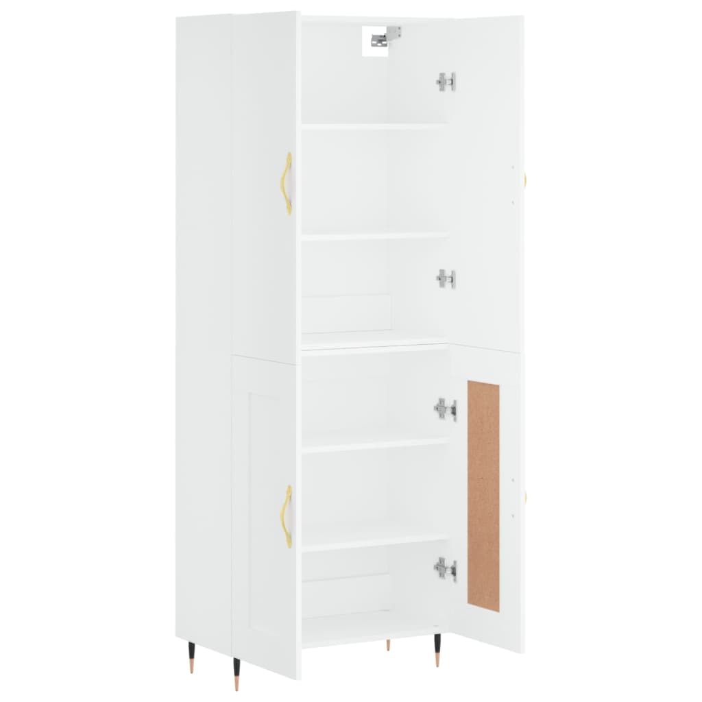 Buffet haut Blanc 69,5x34x180 cm Bois d'ingénierie - XIOS