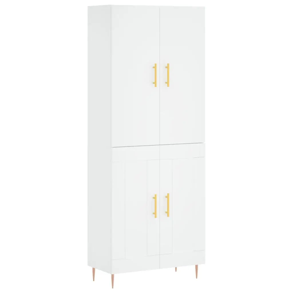 Buffet haut Blanc 69,5x34x180 cm Bois d’ingénierie - XIOS