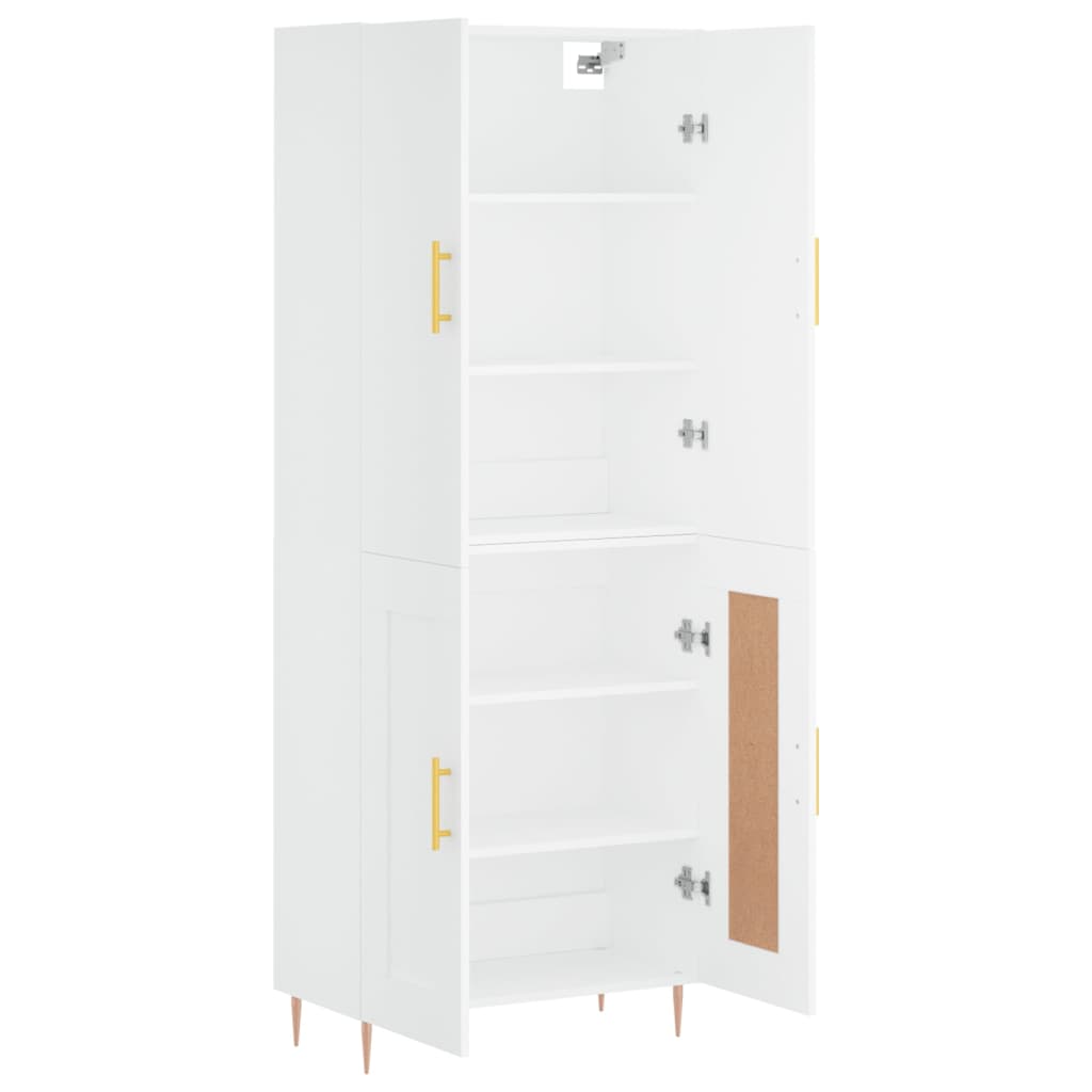 Buffet haut Blanc 69,5x34x180 cm Bois d'ingénierie - XIOS