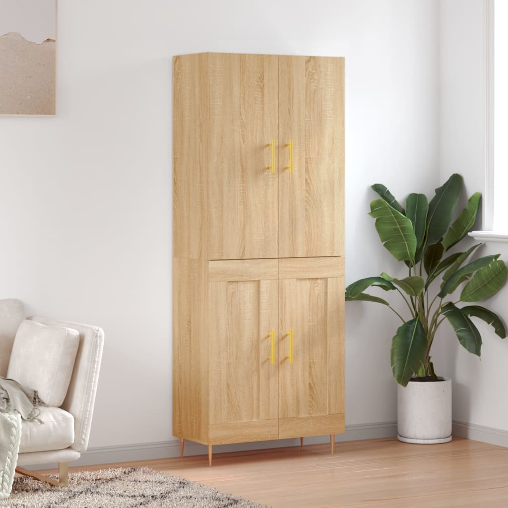 Buffet haut Chêne sonoma 69,5x34x180 cm Bois d'ingénierie - XIOS