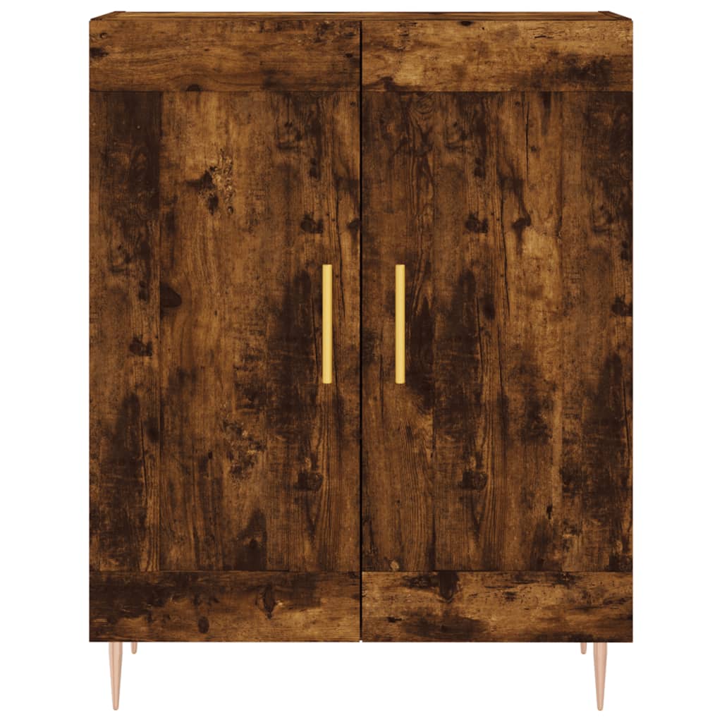 Buffet haut Chêne fumé 69,5x34x180 cm Bois d'ingénierie - XIOS