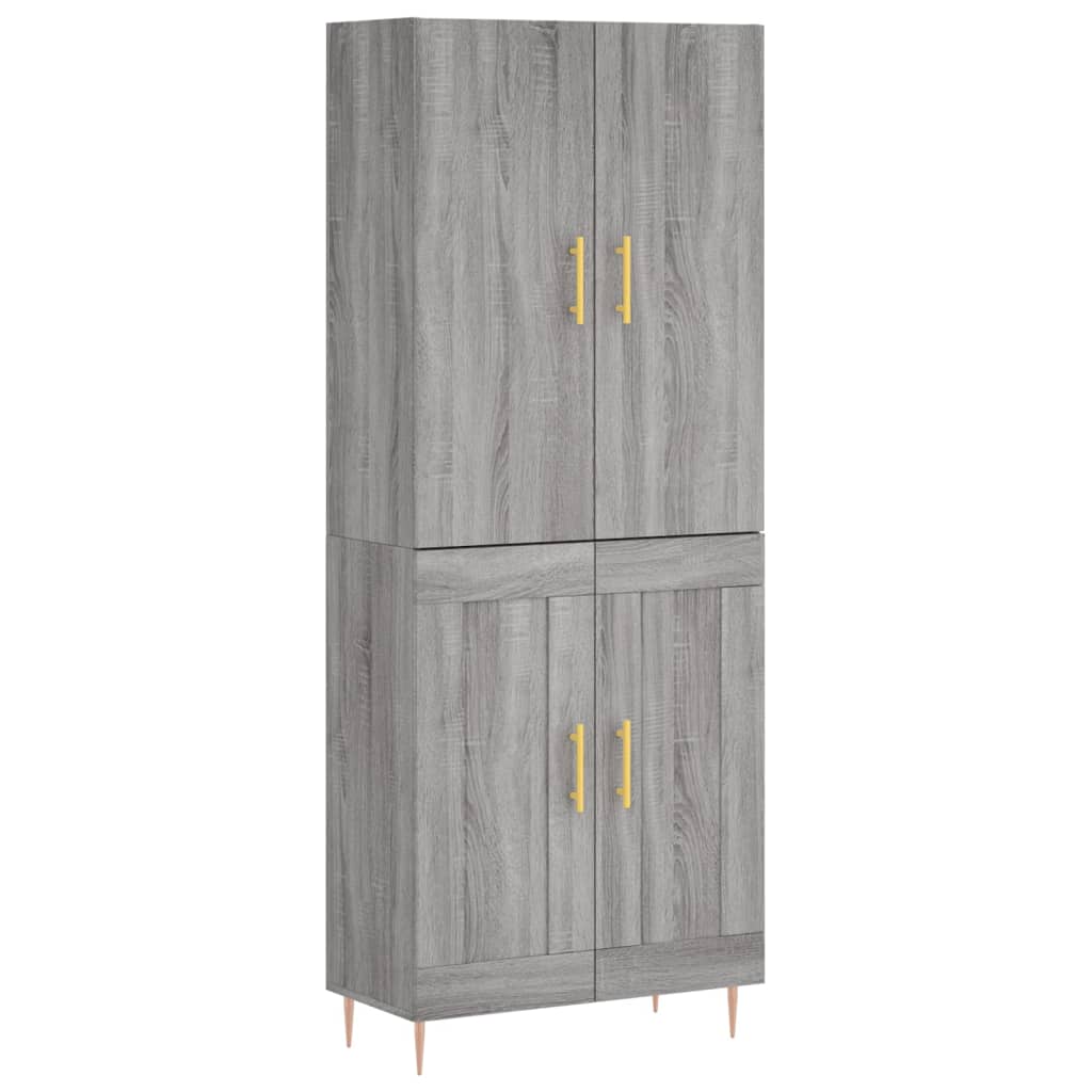 Buffet haut Sonoma gris 69,5x34x180 cm Bois d'ingénierie - XIOS