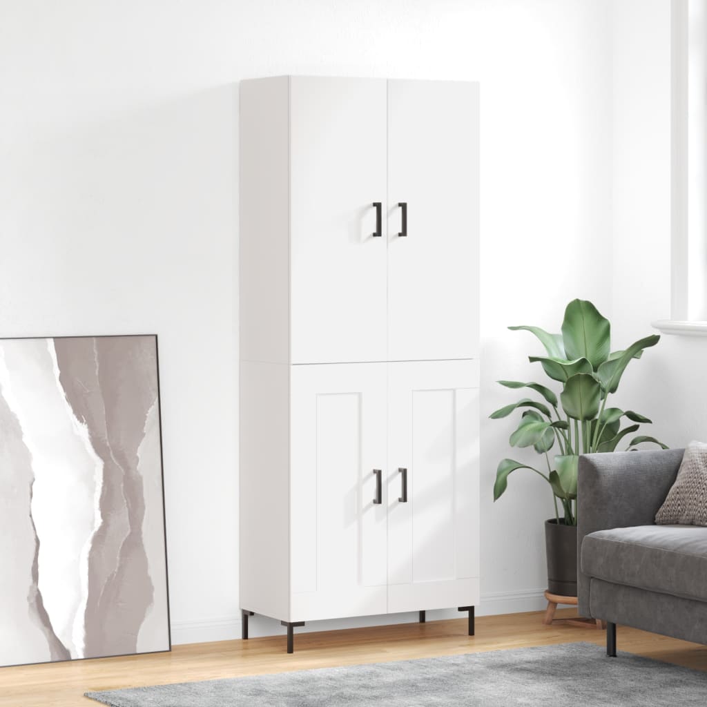 Buffet haut Blanc 69,5x34x180 cm Bois d'ingénierie - XIOS