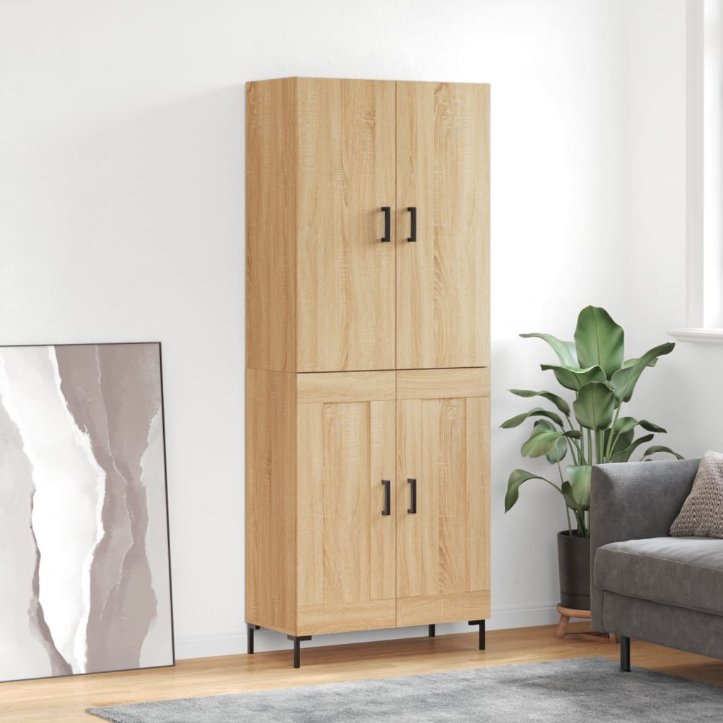 Buffet haut Chêne sonoma 69,5x34x180 cm Bois d'ingénierie - XIOS