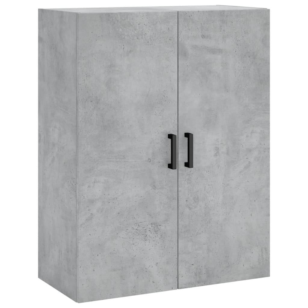 Buffet haut Gris béton 69,5x34x180 cm Bois d'ingénierie - XIOS