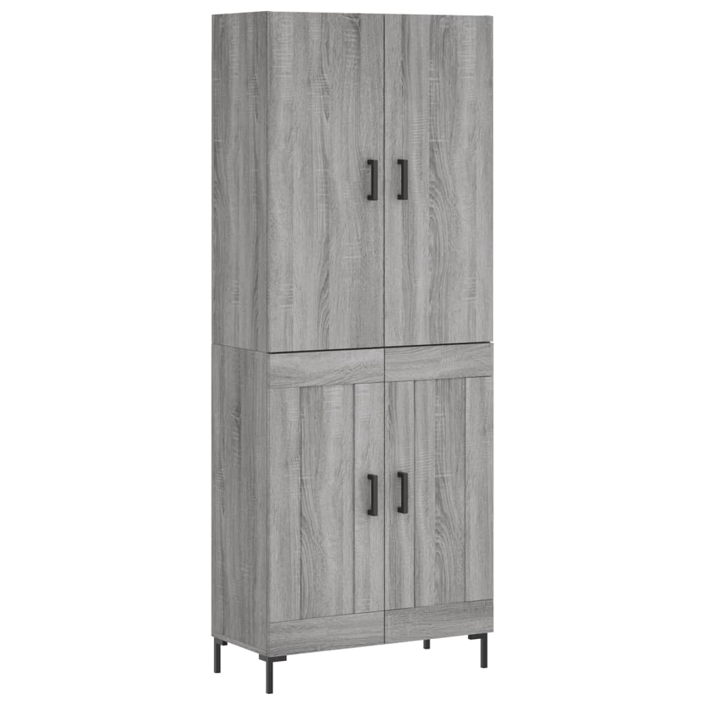 Buffet haut Sonoma gris 69,5x34x180 cm Bois d'ingénierie - XIOS