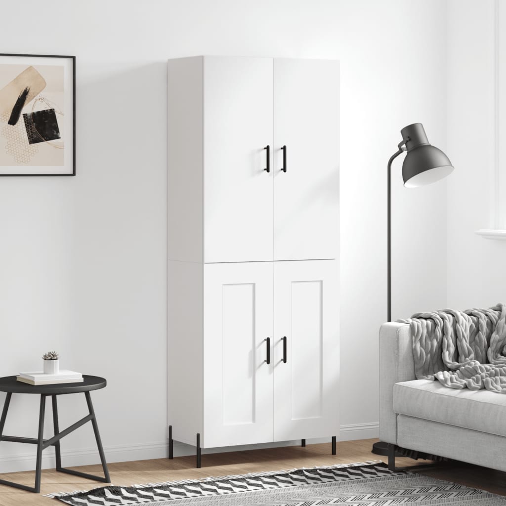 Buffet haut Blanc 69,5x34x180 cm Bois d'ingénierie - XIOS