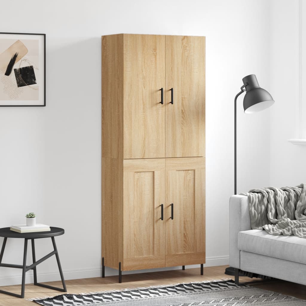 Buffet haut Chêne sonoma 69,5x34x180 cm Bois d'ingénierie - XIOS