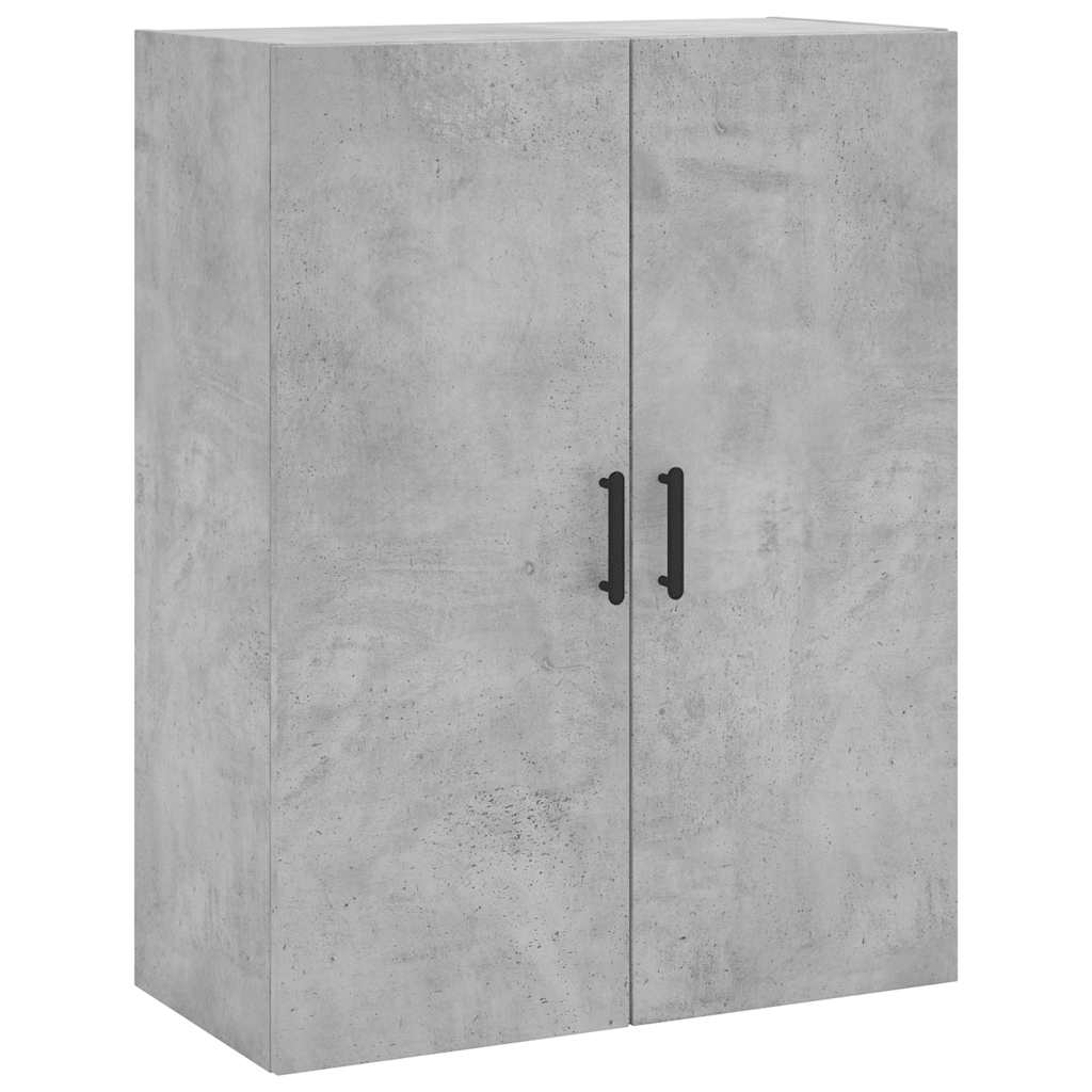 Buffet haut Gris béton 69,5x34x180 cm Bois d'ingénierie - XIOS