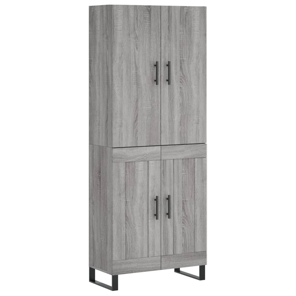 Buffet haut Sonoma gris 69,5x34x180 cm Bois d'ingénierie - XIOS