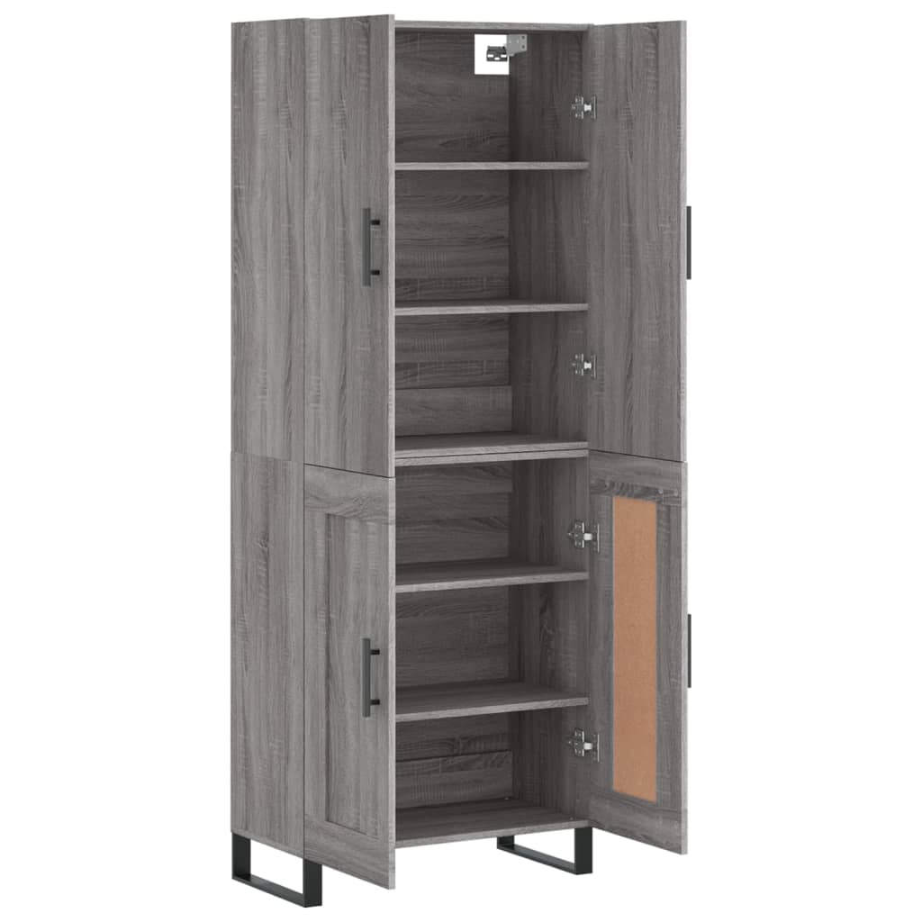 Buffet haut Sonoma gris 69,5x34x180 cm Bois d'ingénierie - XIOS