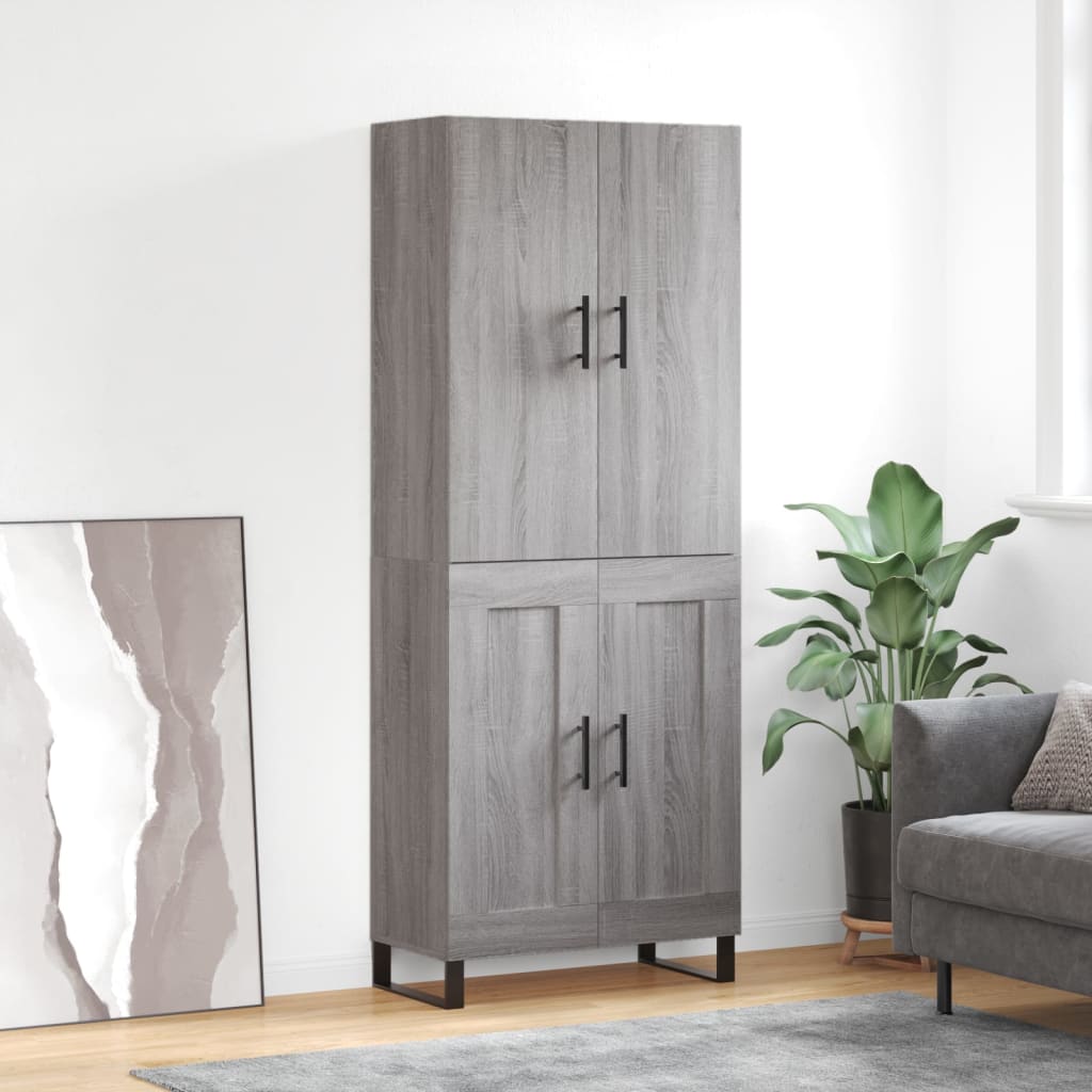 Buffet haut Sonoma gris 69,5x34x180 cm Bois d'ingénierie - XIOS